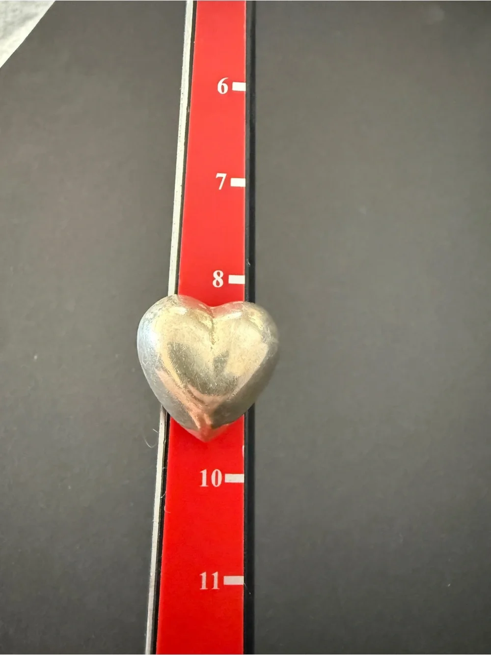 Vintage Puffy Heart Sterling Silver Ring With Bell Inside, Signed Mexico 925
